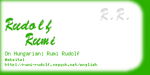 rudolf rumi business card